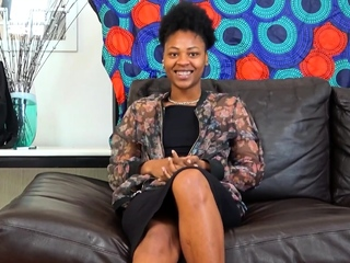 Hot Ebony Bikini Model Pounded Outdoors