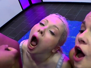 Men fuck and piss on Cherry English and Rebecca Black